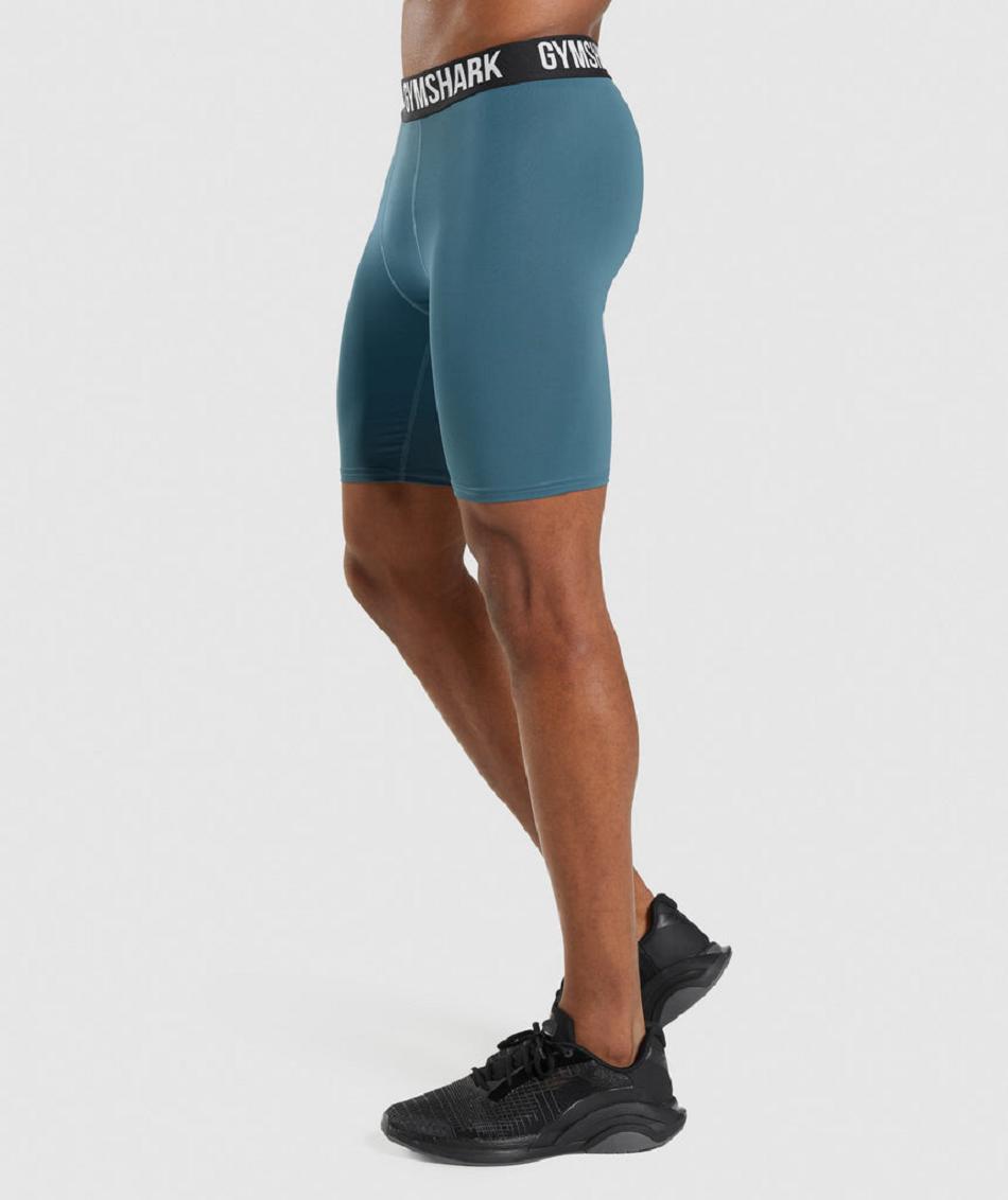 Pantalones Cortos Gymshark Element Baselayer Hombre Turquesa | CO 3846SGL